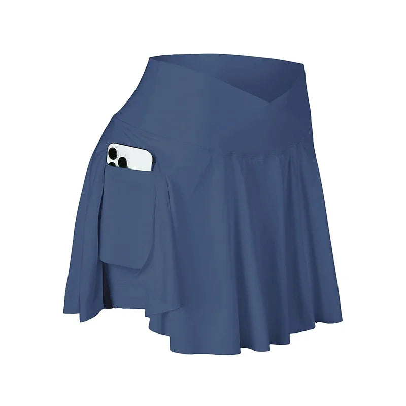 Navy Crossover Skirt